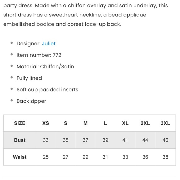 Juliet 772 Strapless Corset Back Party Dress - Picture 6 of 8